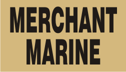 TAN ON BLACK MERCHANT MARINE