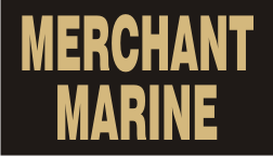 TAN ON BLACK MERCHANT MARINE